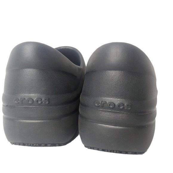 Crocs Lock Womens 8 Clogs Work Shoes Black Non-Slip Non-Marking No Insoles READ - Picture 7 of 9